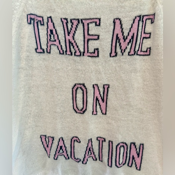 Wildfox White Label “Take Me On Vacation” Sweater Small - Picture 3 of 4